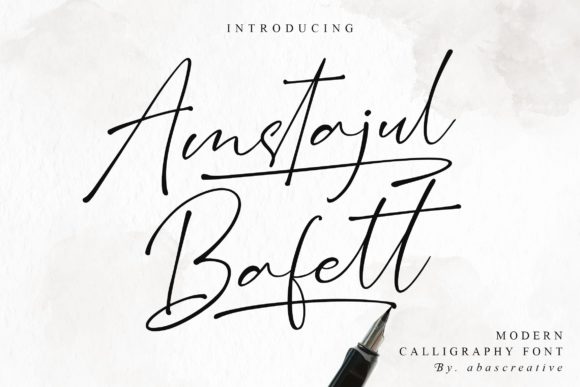 Amstajul Bafett: A Script Font for Impactful Digital Design