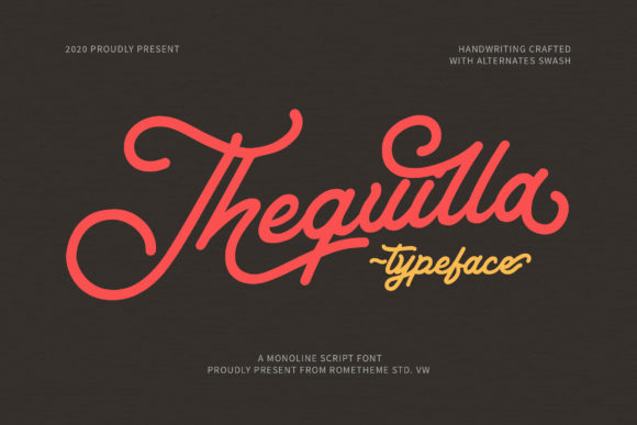 Thequilla: A Handwritten Font for Creative Crafters