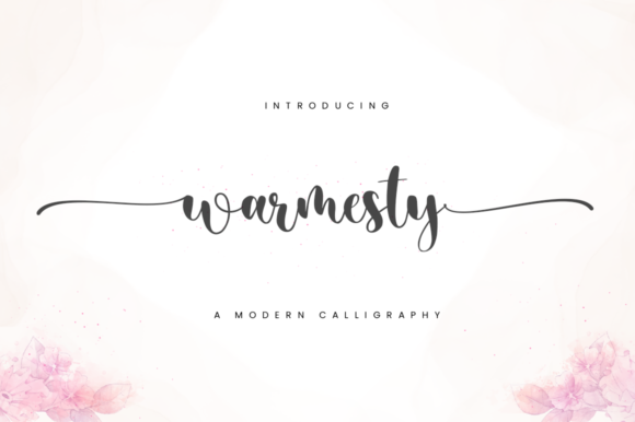 Warmesty: A Script Font for Editorial Design and Branding